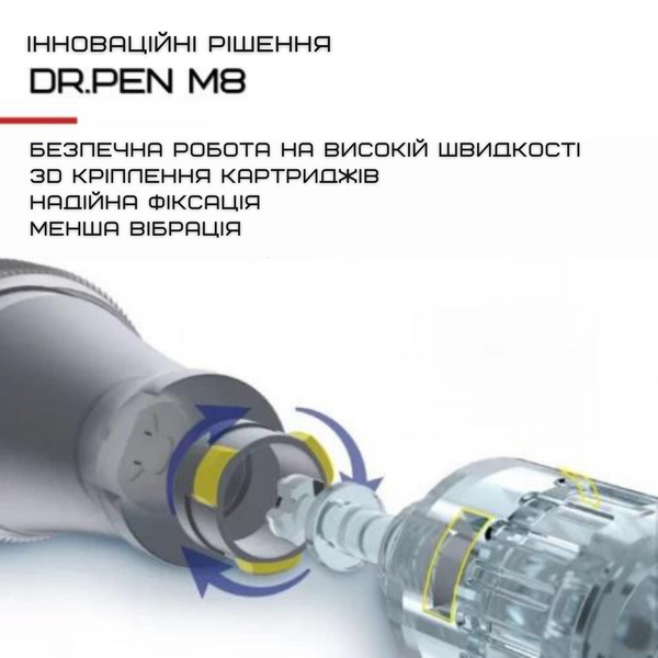Дермапен Dr. Pen Ultima M8-W Электрический Мезороллер с Аккумулятором 6 Режимов Скорости + 2 Насадки M8W фото