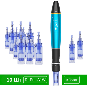 Набір дермапен Dr. Pen A1-W + картриджі для фракційної мезотерапії та мікронідлінгу SETA1W109 фото
