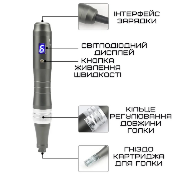 Дермапен (дермаштамп) Dr. Pen Ultima M8-С на проводе для фракционной мезотерапии и микронидлинга с 6 режимами для лица и тела M8C фото