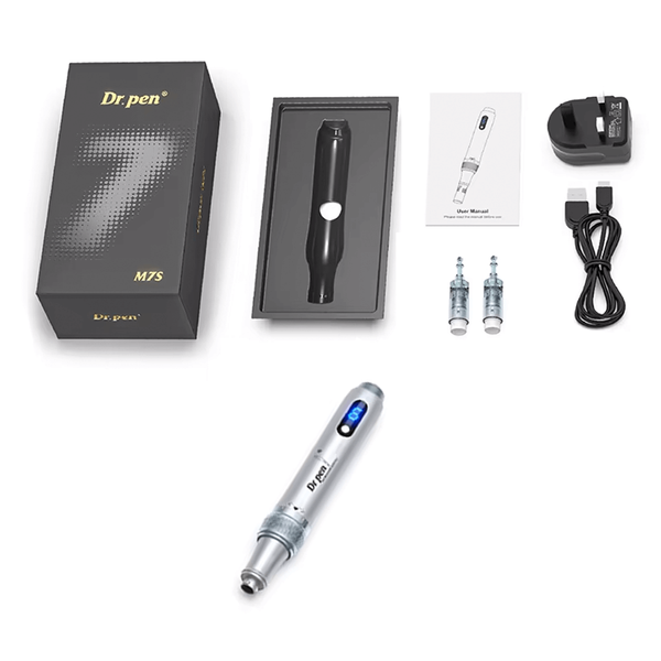 Дермапен Dr. Pen Ultima M7S електричний мезоролер з акумулятором для фракційної мезотерапії 6 режимів + 2 насадки сірий M7SGray фото