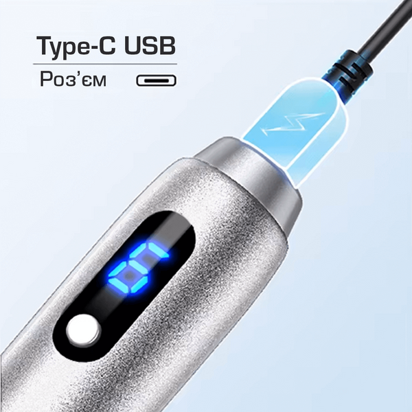 Дермапен Dr. Pen Ultima M7S електричний мезоролер з акумулятором для фракційної мезотерапії 6 режимів + 2 насадки сірий M7SGray фото