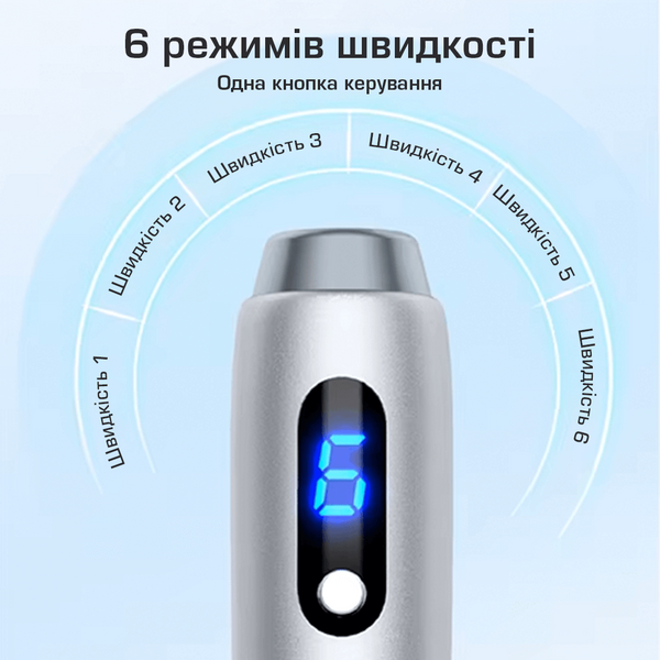 Дермапен Dr. Pen Ultima M7S електричний мезоролер з акумулятором для фракційної мезотерапії 6 режимів + 2 насадки сірий M7SGray фото