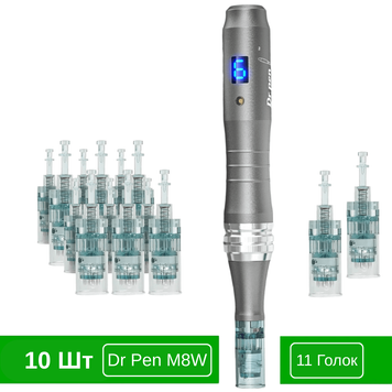 Набор дермапен Dr. Pen M8-W + картриджи для фракционной мезотерапии и микронидлинга SETM8W1011 фото