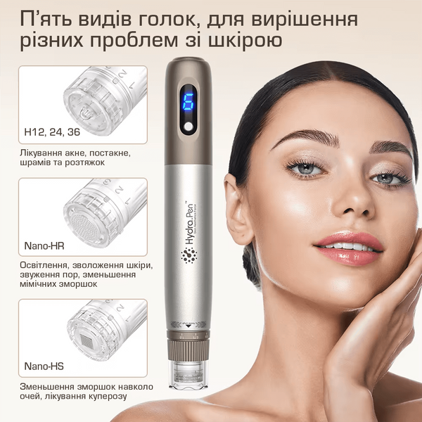 Набор дермапен Hydra Pen H3 + картриджи для фракционной мезотерапии и микронидлинга SETH31012 фото